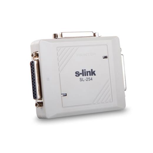 S-Link Sl-254 2 Port Otomatik Switch (Giriş 2 Adet Dişi Db25 Paralel Port)(Çıkış Db25 Paralel)(400.60.20.0051)