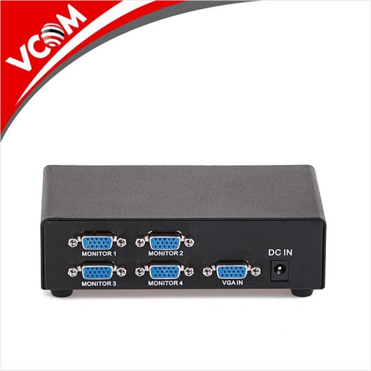 Vcom Dd134 1-4 Port 350Mhz Metal Vga Splitter(400.60.20.0093)