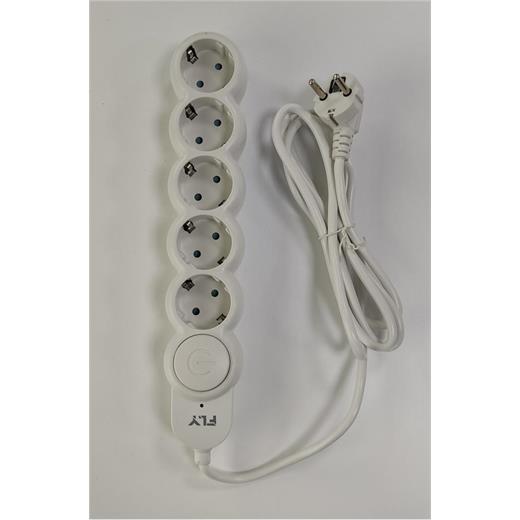 Fly 3394-01 5Li 2Mt Anahtarlı  Akım Korumalı Priz 2500W(400.70.20.0156)