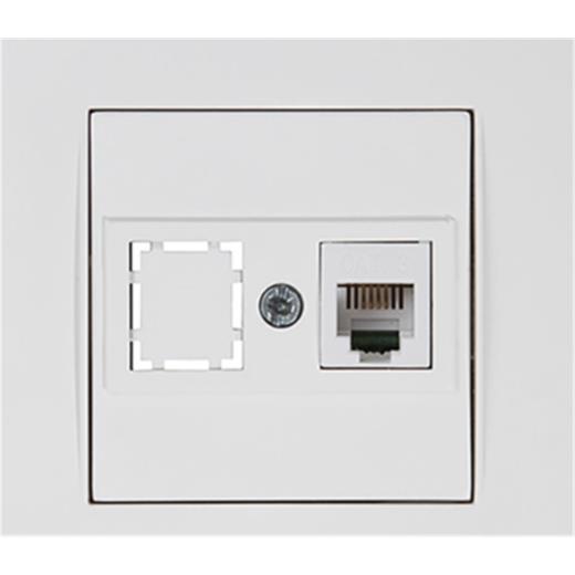 Mutlusan Rita Telefon Prizi 1Xrj12 Beyaz Bilisterli  (2220 125 0101B)  (400.70.20.0284)