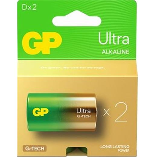 Gp G-Tech Lr20 Büyük Boy Ultra Alkalin Pil 2Li Paket Gp13Au-U2 D Boy(420.10.20.0001)