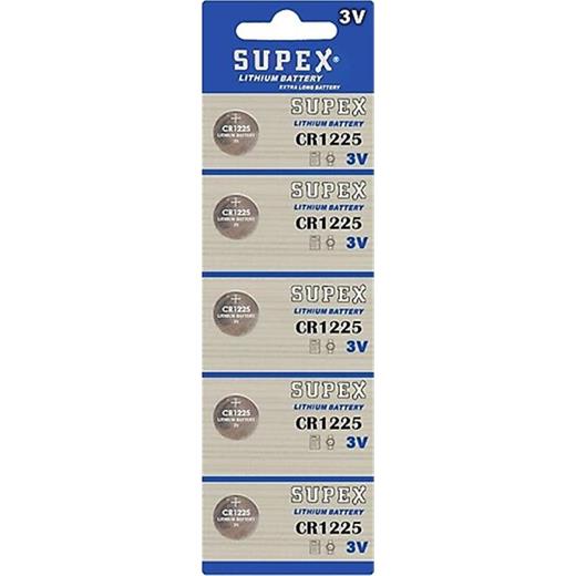 Supex Cr1225-C5 3V Lityum Düğme Pil 5Li Paket(420.10.40.0043)