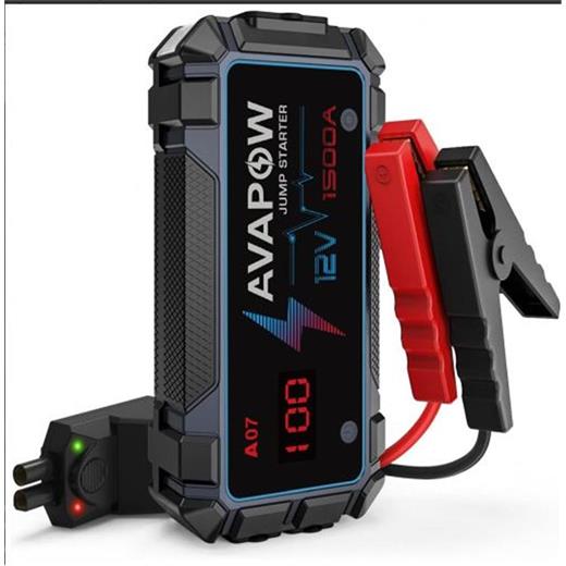 Avapow A07 12800Mah 1500A Jump Starter Taşınabilir Akü Takviye Kiti (Powerbank-Qc3.0)(420.20.10.0066)