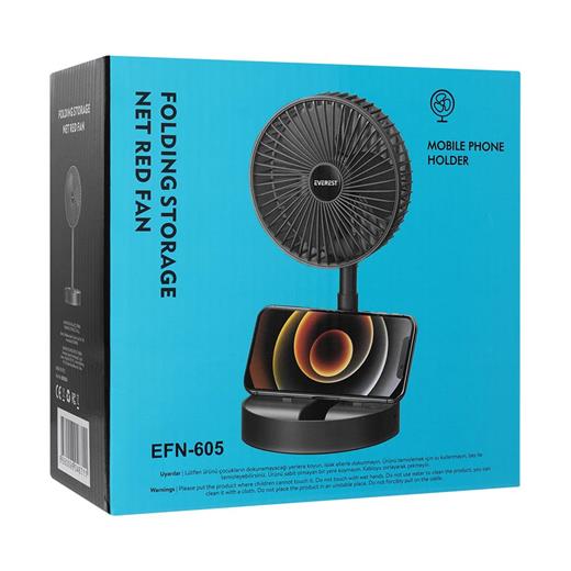 Everest Efn-605 Masaüstü Şarj Edilebilir Siyah 800Mah Usb Fan(420.50.10.0016)