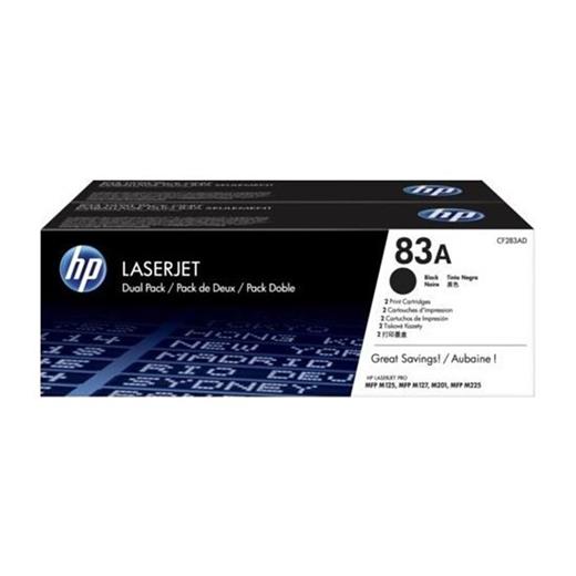 Hp 83Af Black Siyah Çiftli 1.500 Sayfa Toner Cf283Af(450.10.10.0332)