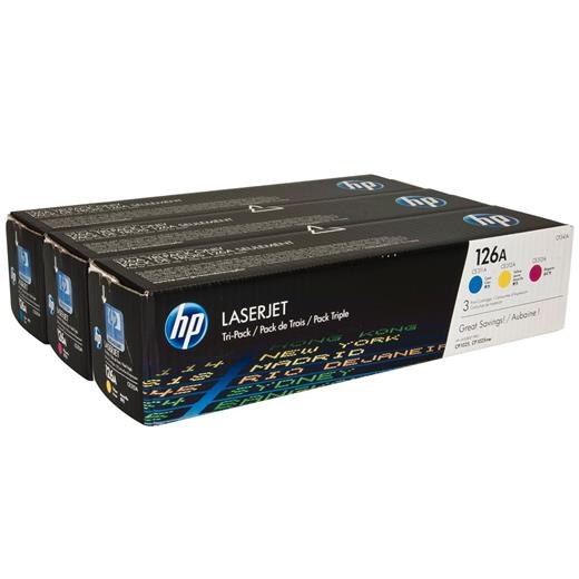 Hp 126A Mavi-Kırmızı-Sarı 3Lü Takım Toner Cf341Am Ce311A-Ce312A-Ce313A(450.10.10.0356)