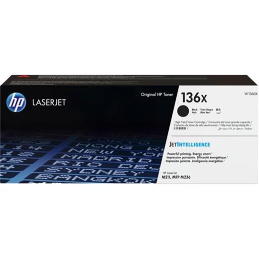 Hp 136X Black Siyah 2.600 Sayfa Toner W1360X(450.10.10.0455)