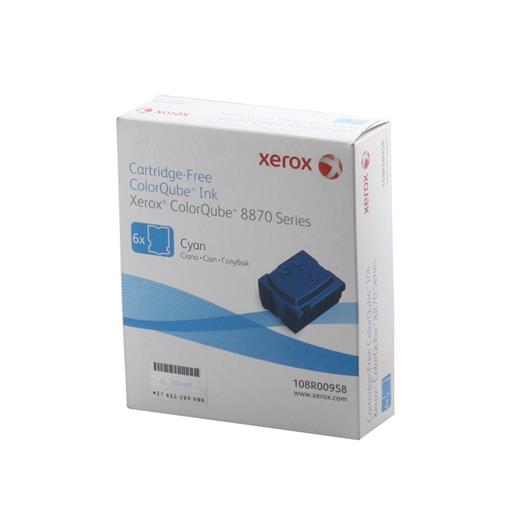 Xerox 108R00958 Phaser 8870-8880 Genuine Solid Ink Cyan Mavi 6 Stick (450.10.10.0965)