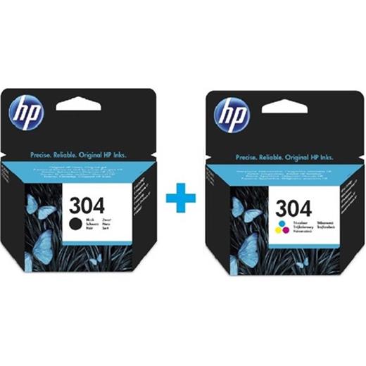 Hp N9K05Ae + N9K06Ae 304  Siyah + Renkli Kartuş Seti(450.10.20.0234)
