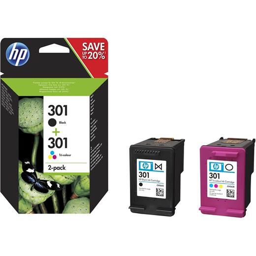 Hp 301 Black-Color Siyah-Renkli Multi Paket N9J72Ae(450.10.20.0425)