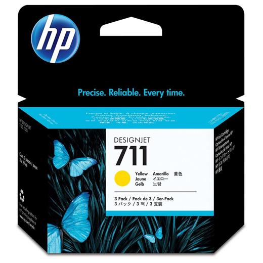 Hp 711 Yellow Sarı 29Ml 3Lü Plotter Kartuş Seti Cz136A(450.50.10.0093)