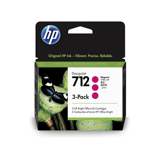 Hp 712 Magenta Kırmızı 29Ml 3Lü Paket Plotter Kartuşu 3Ed78A(450.50.10.0153)