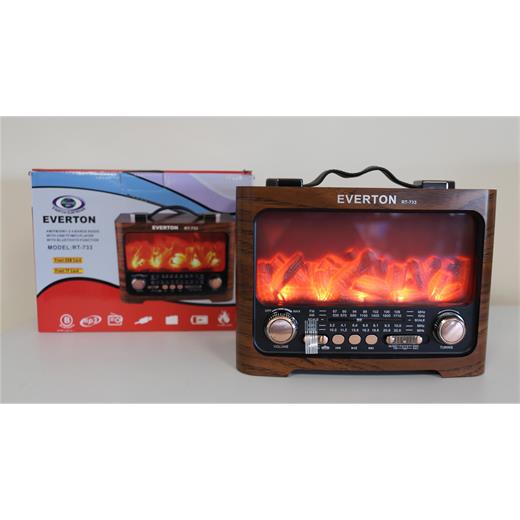 Everton Rt-733 Bluetooth Fm-Usb-Tf-Aux  Şarjlı Nostaljik Radyo(550.20.20.0188)