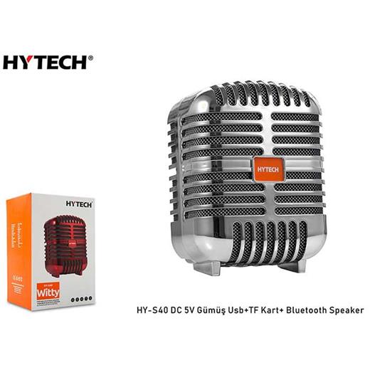 Hytech Hy-S40 Dc 5V Bluetooth Speaker Gümüş Usb+Tf Kart(550.50.50.0034)