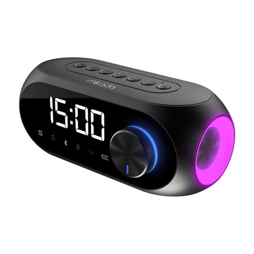 Mikado Md-W7 1200Mah 5W Siyah Bluetooth-Aux-Derece-Usb-Fm Double Alarmlı Saat Speaker Speaker(550.50.50.0130)
