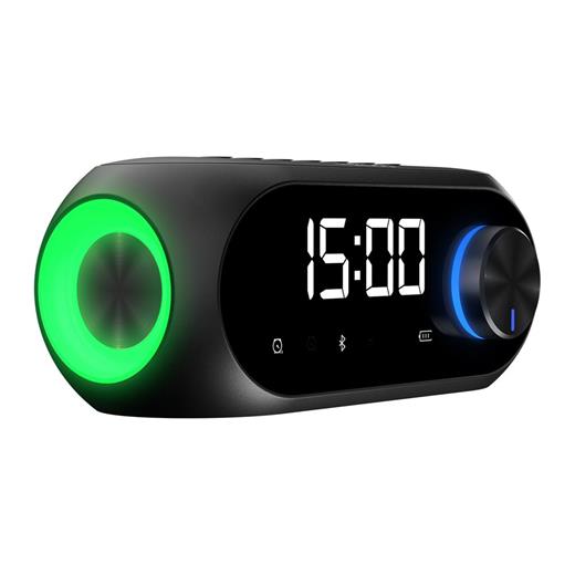 Mikado Md-W7 1200Mah 5W Siyah Bluetooth-Aux-Derece-Usb-Fm Double Alarmlı Saat Speaker Speaker(550.50.50.0130)