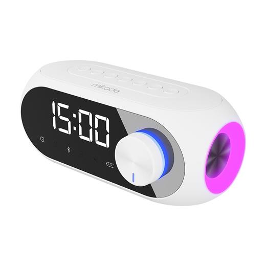 Mikado Md-W7 1200Mah 5W Beyaz Bluetooth-Aux-Derece-Usb-Fm Double Alarmlı Saat Speaker Speaker(550.50.50.0140)