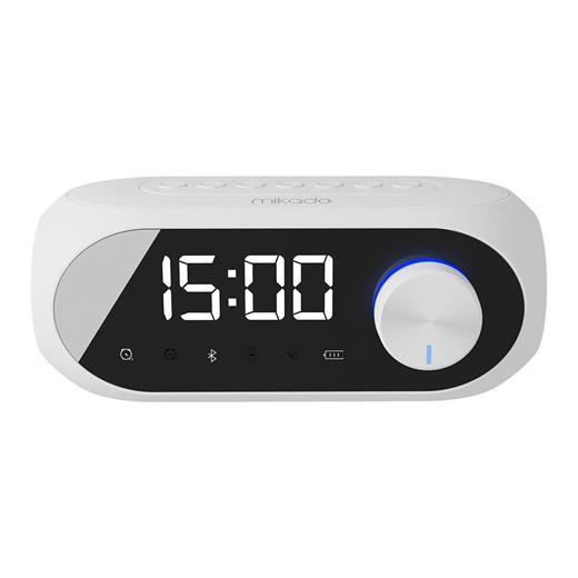 Mikado Md-W7 1200Mah 5W Beyaz Bluetooth-Aux-Derece-Usb-Fm Double Alarmlı Saat Speaker Speaker(550.50.50.0140)