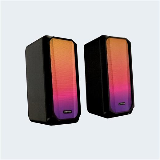 Mikado Md-356 2.0 5Wx2Ch Rgb Ledli Siyah Usb Multimedia Oyuncu Speaker Hoparlör(550.50.50.0193)
