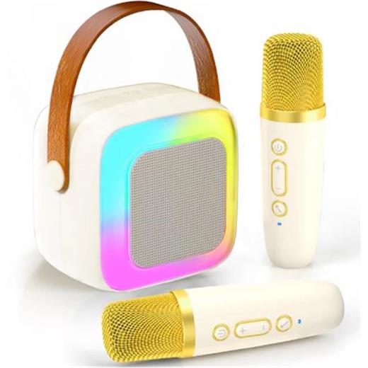Wowkids Sy13 İki Mikrofonlu Gold Karaoke Speaker(550.80.10.0017)