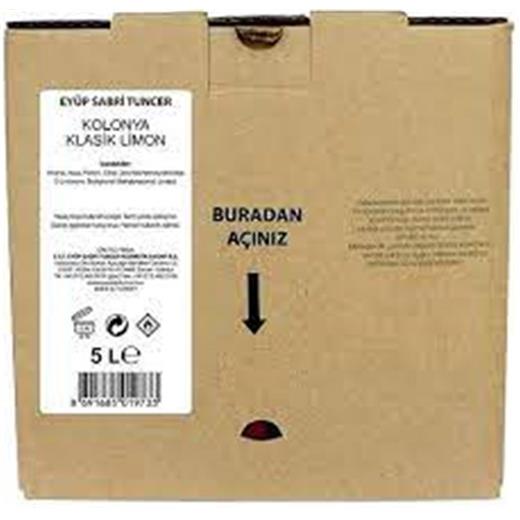 Eyüp Sabri Tuncer  Limon  Kolonyası 5Lt Bag In Box Endüstriyel(650.50.40.0253)