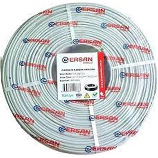 Ersan Er-2201Cu 2+1 1X0,22 Mini Coax 2X0,22Mm 250  Metre Cctv Kamera Kablosu(700.50.20.0018)