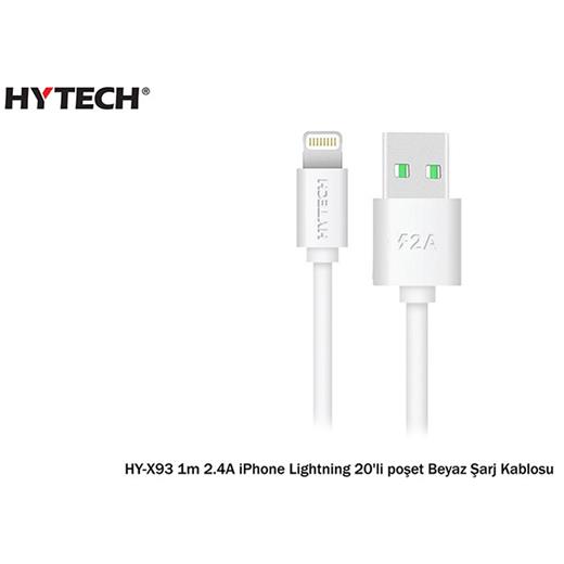 Hytech Hy-X93 1M 2.A İphone Lightning Beyaz Şarj Kablosu
(750.60.15.0095)