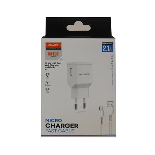 Megatech- Ec01 2.1A  Ev Şarj+ Micro Kablo Hızlı Şarj(750.60.20.0011)