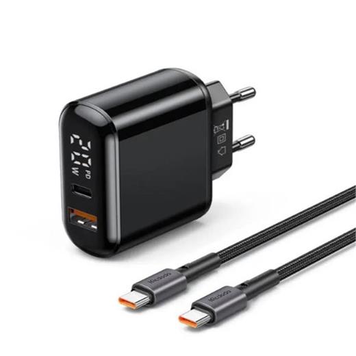 Mcdodo Ch-7172 Pd3 20W 1 Usb 1 Type-C Girişli  Şarj Adaptörü Usb-C To Usb-C -Siyah(750.60.20.0059)