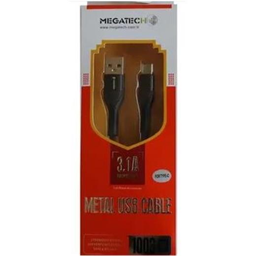 Megatech 3.1A A Örgülü Serisi Micro Data Kablosu Siyah(750.60.25.0111)