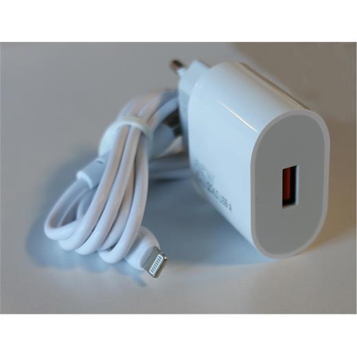 Elba Elb07-Usb-25Wıos Beyaz 25W Usb Ev Şarj Kafa+ Usb 1Mt Lightning Kablo Qc4.0 Hızlı Şarj (750.60.35.0075)