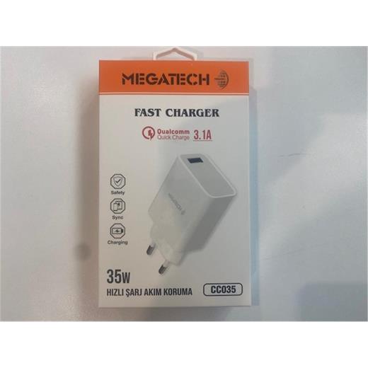 Megatech Cc035 35W Usb Ev Şarj Kafa 3.1A Hızlı Şarj(750.60.35.0099)