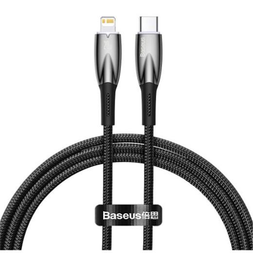 Baseus Glimmer Series Siyah Cadh000001 1Mt 20W Type-C To Lightning Şarj Kablosu Örgülü (750.60.35.0106)