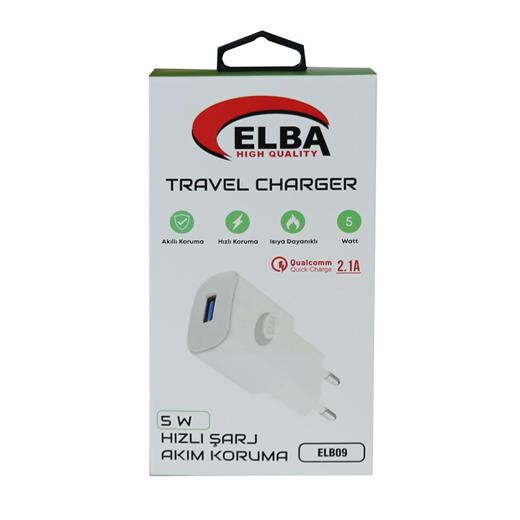 Elba Elb09 5W 2.1A Hızlı Şarj Akıllı Koruma Usb Ev Şarj Kafa (750.60.70.0024)
