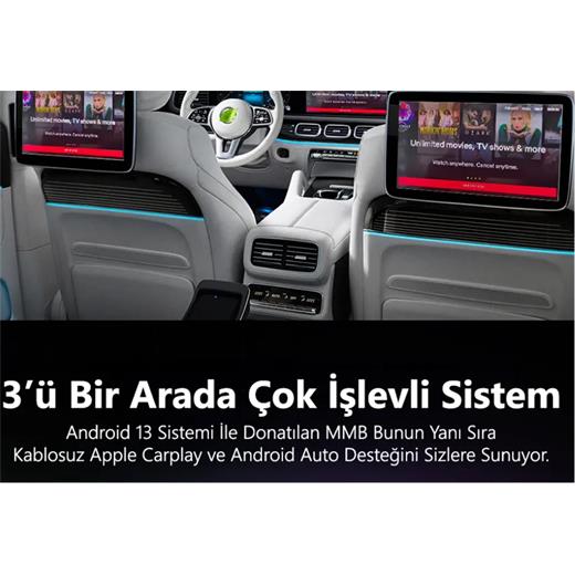 Mmb Max 4.0 Android 13, 8+128Gb, Hdmı Output  Kablosuz-Wireless Carplay(800.15.10.0020)