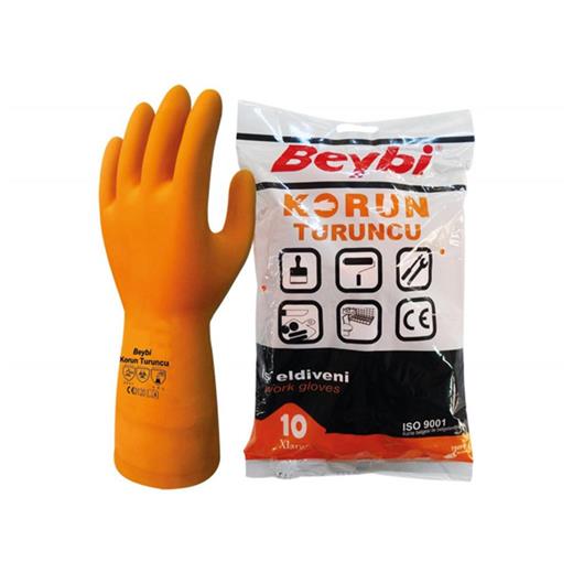 Beybi Korun Turuncu 9,5 Beden 10Lu Nitril İş Eldiveni(800.40.30.0002)