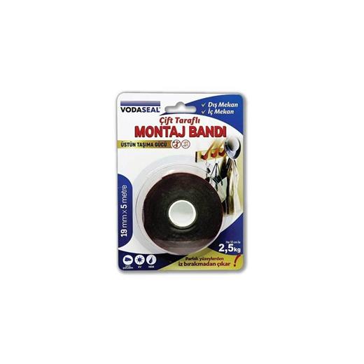 Vodaseal Çift Taraflı Montaj Bandı 19Mmx5Mt Gri Vhb Bandı Üstün Taşıma Gücü (800.60.20.0087)
