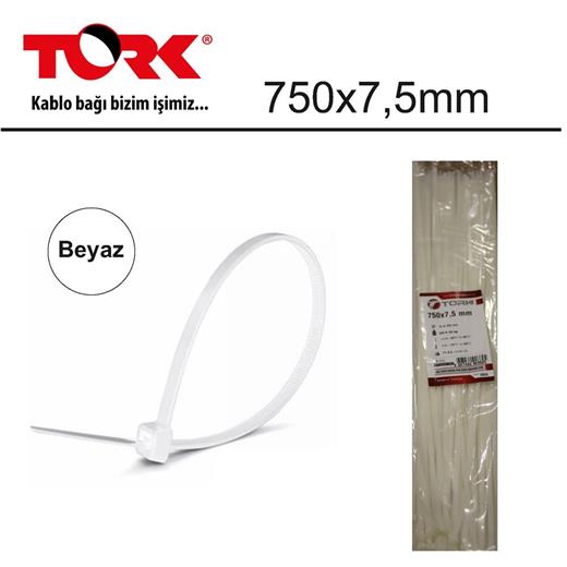 Tork Trk-750-7,5Mm Beyaz 100Lü Kablo Bağı(800.70.20.0072)