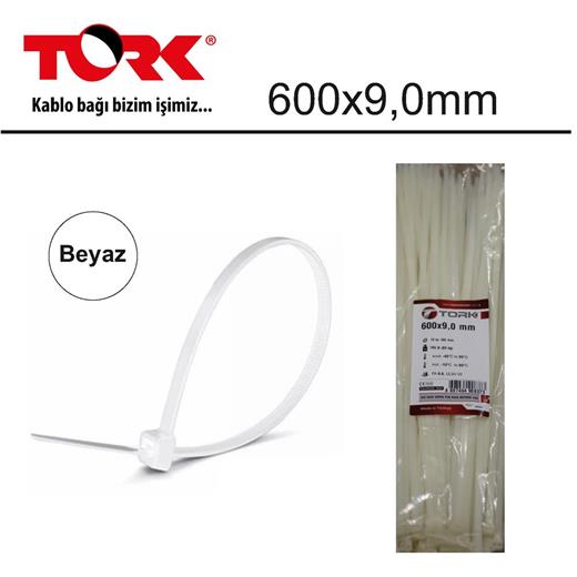 Tork Trk-600-9,0Mm Beyaz 100Lü Kablo Bağı (86560)(800.70.20.0074)