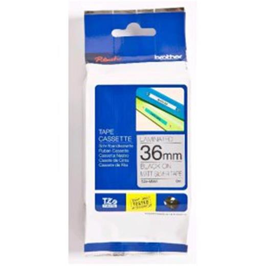 Brother Tze-M961 36 Mm Mat Gümüş Üzeri Siyah Laminasyonlu Etiket(850.50.40.0039)