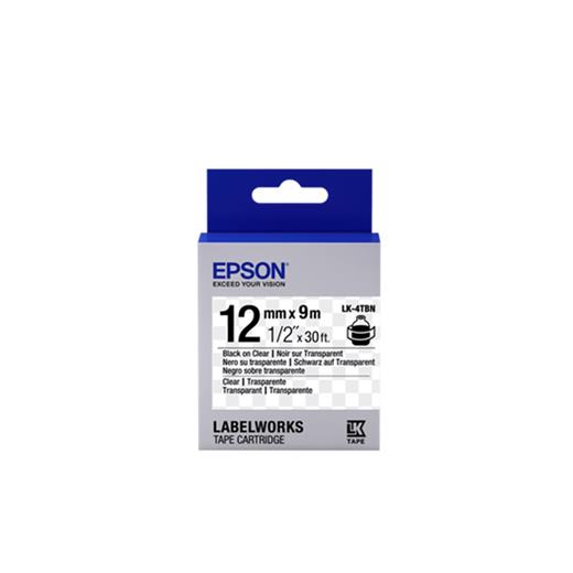 Epson Lk-4Tbn Şeffaf Üzeri Siyah 12Mm 9Metre Etiket(850.50.40.0058)