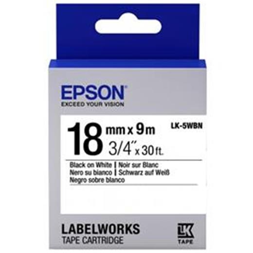 Epson Lk-5Wbn Standart Beyaz Üzeri Siyah 18Mm 9Metre Etiket(850.50.40.0069)