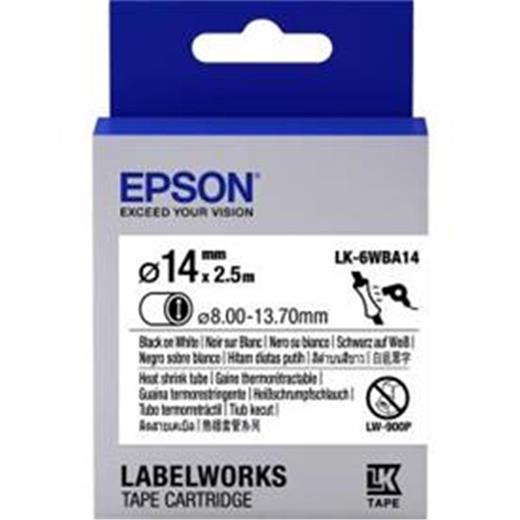 Epson Lk-6Wba14 Beyaz Üzeri Siyah Makaron (8-13,7 Mm Çap) 2,5Metre(850.50.40.0077)