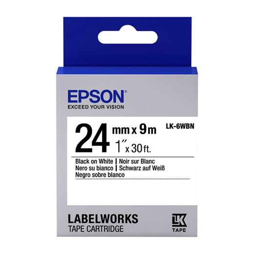 Epson Lk-6Wbn Standart Beyaz Üzeri Siyah 24Mm 9Metre Etiket(850.50.40.0078)
