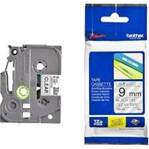 Brother Tze-121 9 Mm Şeffaf Üzeri Siyah Laminasyonlu Etiket(850.50.40.0164)
