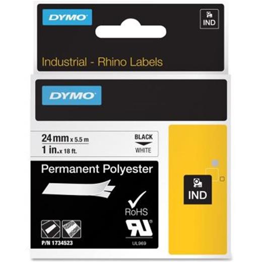 Dymo 18058 Rhinopro Isıyla Küçülen Şerit19Mmx1,5M Sarı-Siyah (850.50.40.0213)