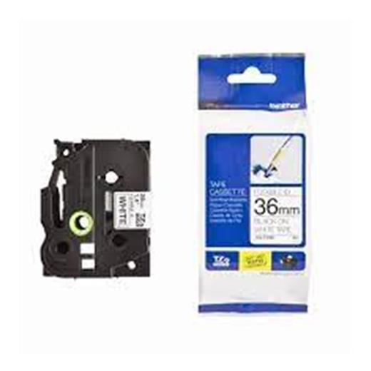 Brother Tze-Fx261 36 Mm Beyaz Üzerine Siyah Esnek Etiket 8 Metre (850.50.40.0237)