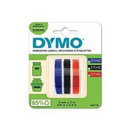 Dymo S0847750 Kabartma Şerit, 9 Mmx3 Mt  3 Lü Bls K-S-M(850.50.40.0249)
