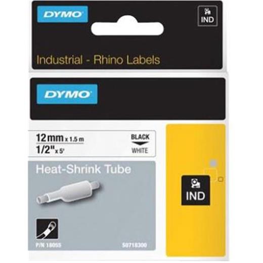 Dymo 18055 Rhinopro Beyaz-Siyah Isıyla Küçülen Şerit 12 Mm X 1,5 Mt(850.50.40.0261)