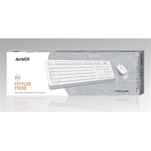 A4 Tech F1010 Q Usb Beyaz Fn-Mm Klv+Optik Mouse Set(900.40.30.0231)